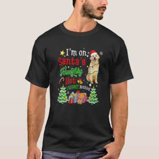 Camiseta Cachorro Golden Retriever Na Lista de Travessos do