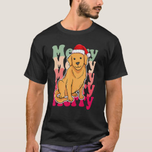 Camiseta Cachorro Golden Retriever Natal Correspondência Fa