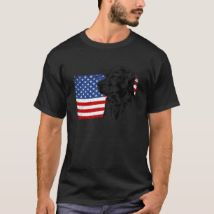 Camiseta Cachorro Golden Retriever Orgulhoso Bandeira Ameri