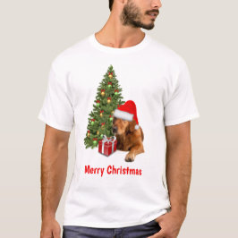 Camiseta Cachorro Golden Retriever Papai Noel Natal