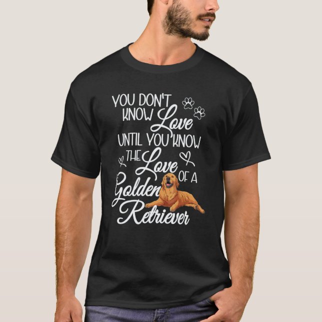 Camiseta Cachorro Golden Retriever Para Mulheres (Frente)