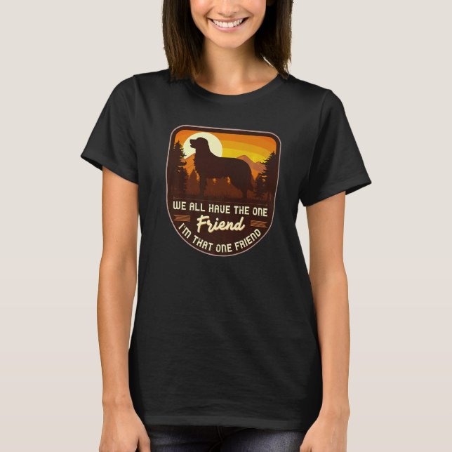 Camiseta Cachorro Golden Retriever Retro 5 (Frente)