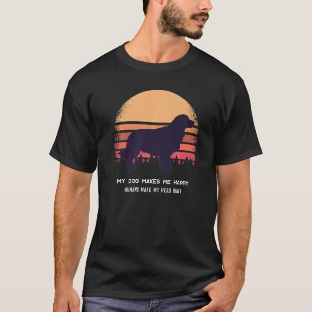 Camiseta Cachorro Golden Retriever Retro 7 (Frente)
