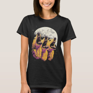 Camiseta Cachorro Golden Retriever Uivando Para A Lua