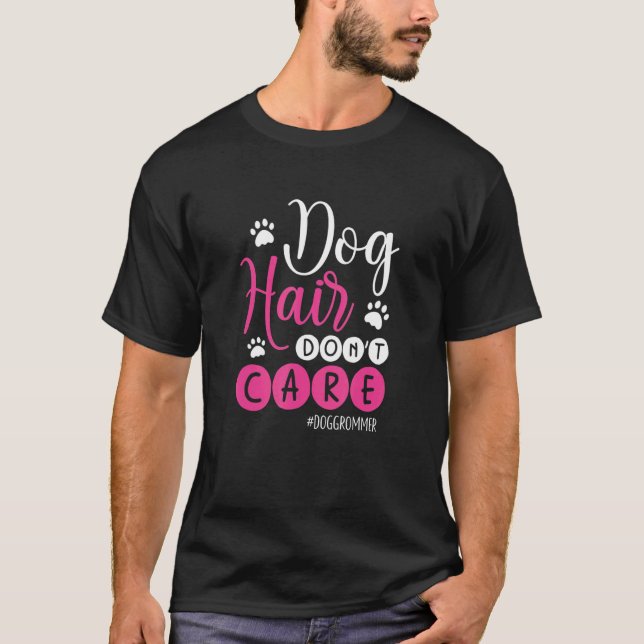 Camiseta Cachorro Gráfico Alinhando Cabelo de Cachorro Roup (Frente)