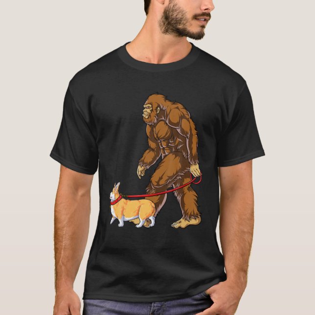 Camiseta Cachorro Grande Caminhando Homens Corgi Mulheres S (Frente)