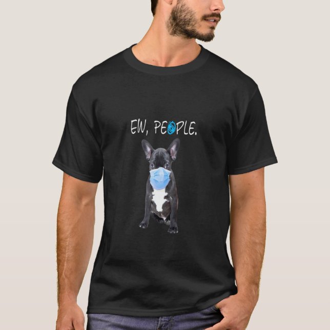 Camiseta Cachorro-Grande Francês Cão-Pessoas Vestindo Uma M (Frente)