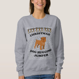 Camiseta Cachorro Griffon de Bruxelas Natal Abraçando Cacho