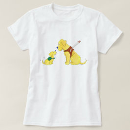 Camiseta Cachorro-guia e Camisa-papoila-em-treinamento
