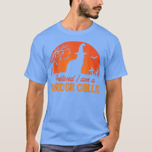 Camiseta Cachorro Halloween Fingindo que sou "Border Collie