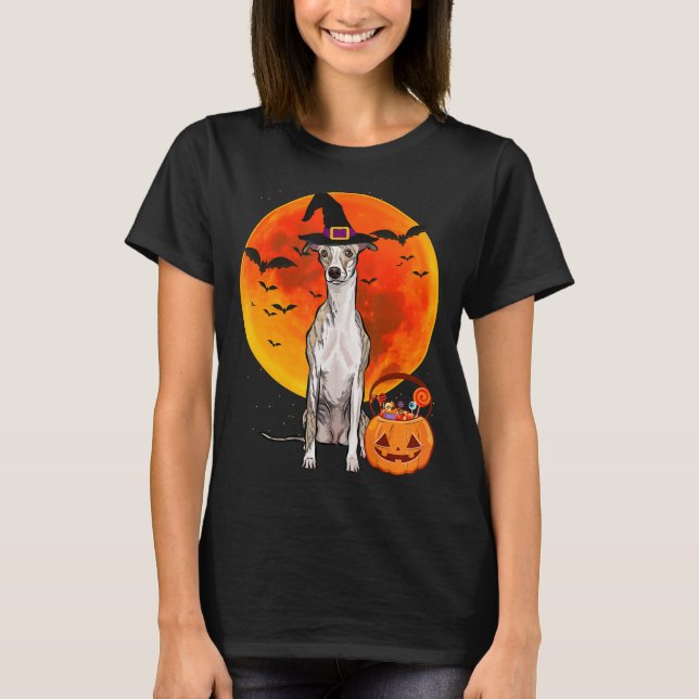 Camiseta Cachorro Halloween Jack O Lanterna Pumpkin T-Shi (Frente)