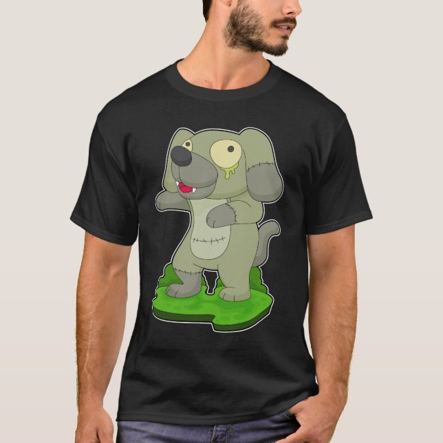 Camiseta Cachorro Halloween Zombie (Frente)