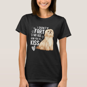 Camiseta Cachorro Havanês Engraçado Fofinho Não Peida Amant