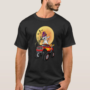 Camiseta Cachorro Husky Dabbing Chapéu de Bruxa Caminhão Mo