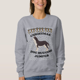 Camiseta Cachorro Husky Natal Abraçando Cachorro