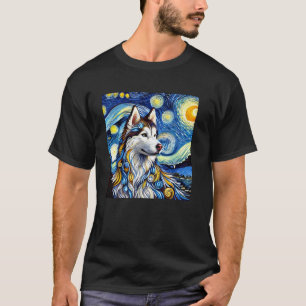 Camiseta Cachorro Husky Siberiano Engraçado Um Canino Pós-I