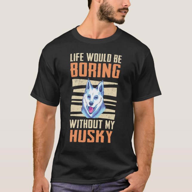 Camiseta Cachorro Husky Siberiano Husky engraçado (Frente)