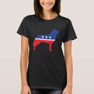Camiseta Cachorro Husky Siberiano Símbolo Político Mascote