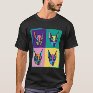 Camiseta Cachorro I Pop Art Doberman