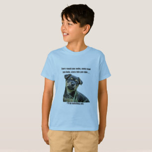 Camiseta Cachorro Impressão "Cada lanche que você