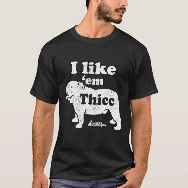 Camiseta Cachorro Inglês, Bonito Eu Gosto De Em Tic, Chonky (Frente)