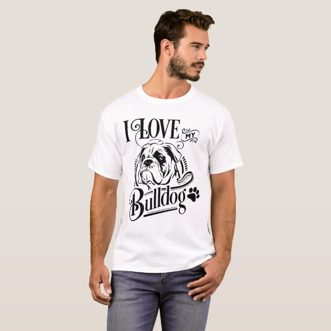 Camiseta Cachorro Inglês Bonito Mãe Cachorro Mascote Mens (Frente Completa)