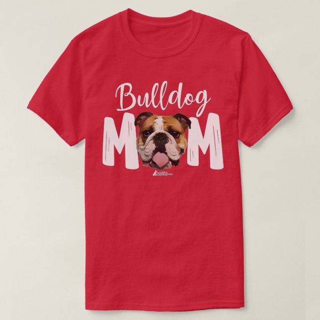 Camiseta Cachorro Inglês Bonito Mãe Em Cima, Cachorro Engra (Frente do Design)