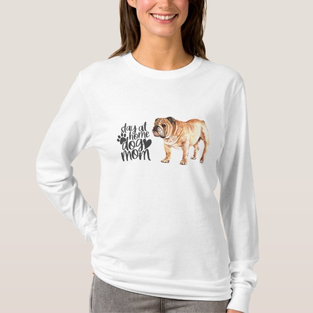 Camiseta Cachorro Inglês - Fique Em Casa Mãe (Frente)