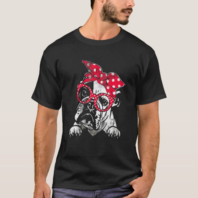 Camiseta Cachorro Inglês Fofo de Natal Faixa para a Cabeça  (Frente)