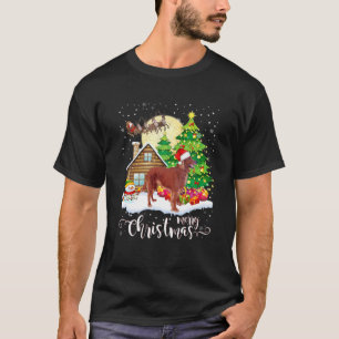 Camiseta Cachorro Irlandês Cachorro Feliz de Natal