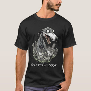 Camiseta Cachorro Italiano Greyhound Divertido Monstro Kaij