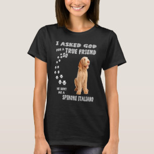 Camiseta Cachorro italiano Griffon Mãe Bracco Spinoso Pai E