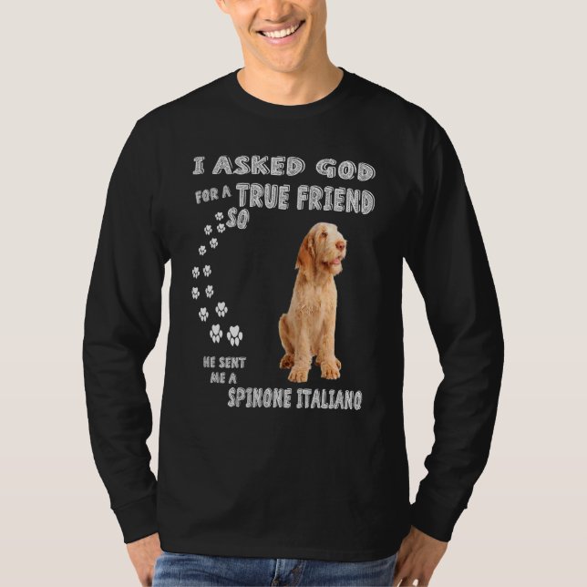 Camiseta Cachorro italiano Griffon Mãe Bracco Spinoso Pai E (Frente)