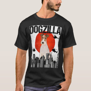 Camiseta Cachorro Japonês Antigo Dogzilla Wire Fox Terrier