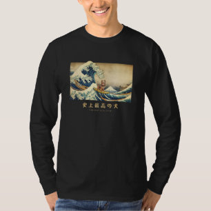 Camiseta Cachorro Japonês Surfando Biewer Terrier Onda Kana
