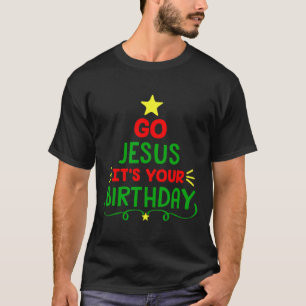 Camiseta "Cachorro" "Jesus, é o seu aniversário Fu"