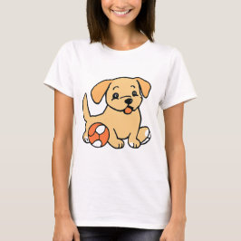 Camiseta Cachorro Jogando Bola