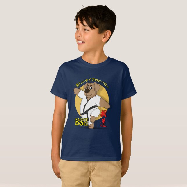 Camiseta Cachorro Karatê | Crianças (Frente Completa)