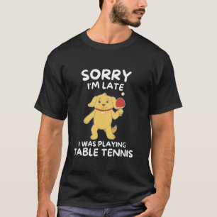 Camiseta Cachorro Kawaii Bonito Desculpe por estar atrasado