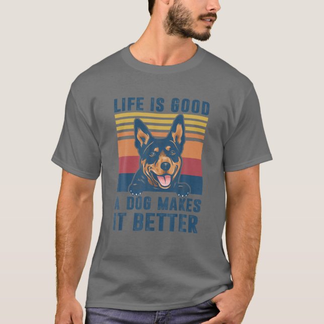 Camiseta Cachorro Kelpie australiano dá dotes incríveis em  (Frente)