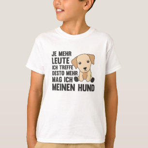 Camiseta Cachorro Labrador Brown não gosta de cães Pessoas