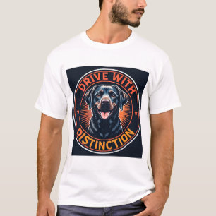 Camiseta Cachorro Labrador Com Slogan Motivacional