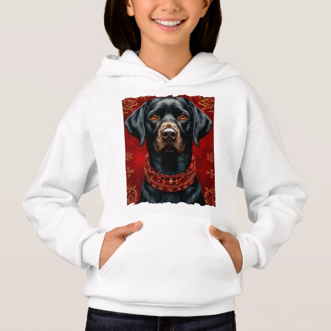 Camiseta cachorro labrador de Natal (Frente)