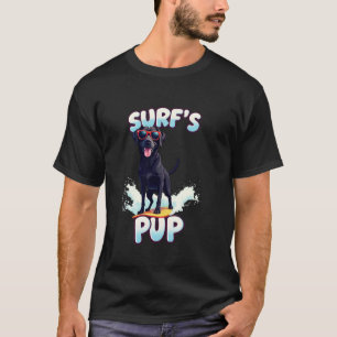 Camiseta Cachorro Labrador Preto Legal Surfando