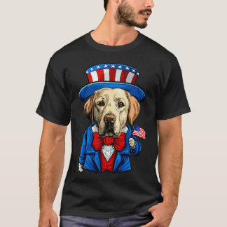 Camiseta Cachorro Labrador Retriever Amarelo Engraçado 4 de