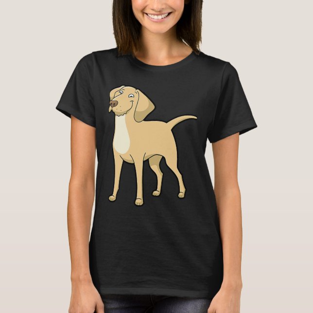 Camiseta Cachorro Labrador Retriever Amarelo Fofo (Frente)
