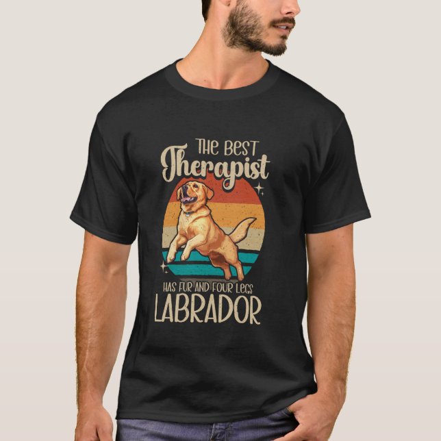 Camiseta Cachorro Labrador Retriever Amarelo Fofo (Frente)
