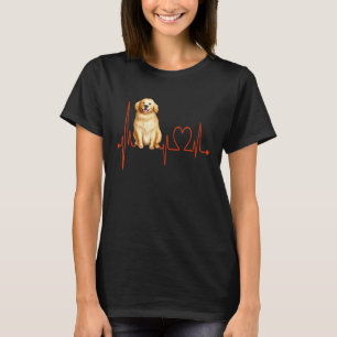 Camiseta Cachorro Labrador Retriever Batimento Cardíaco EKG