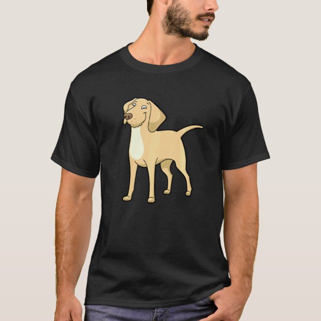Camiseta Cachorro Labrador Retriever Dourado Adorável (Frente)