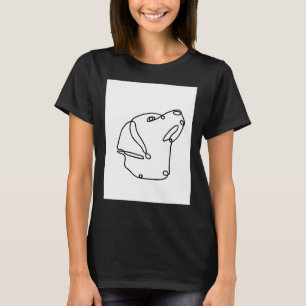 Camiseta Cachorro Labrador Retriever Ilustração da Linha da